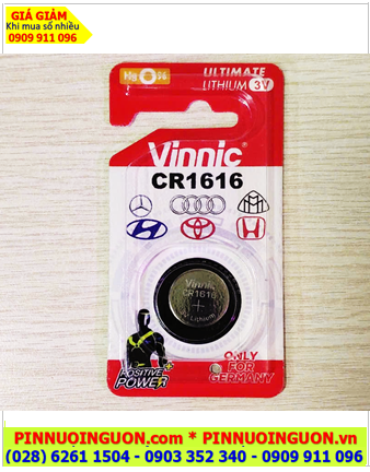 Vinnic CR1616-BP1, Pin 3v lithium Vinnic CR1616-BP1 chính hãng (Loại vỉ 01viên)
